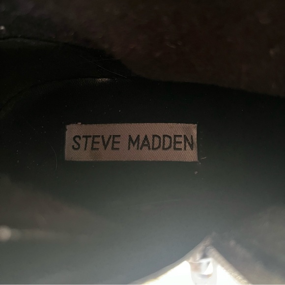 Steve Madden Navaa Dark Grey Calf Lace Up Side Zip Tall Boots - Picture 11 of 15